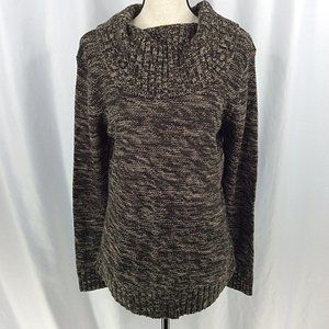 Great Northwest Indigo Cowl Neck Sweater Womens Size Large Brown